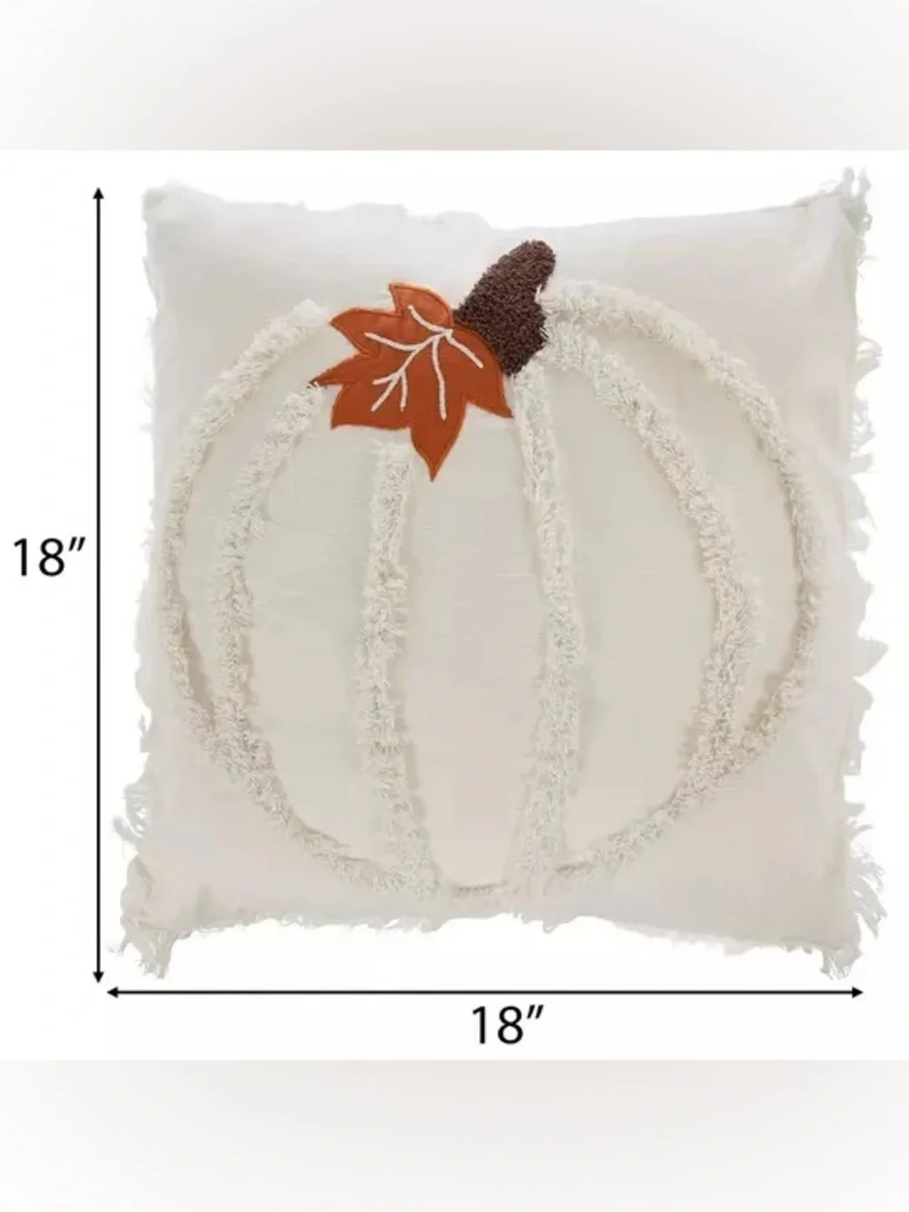 White Tufted Pumpkin Pillow